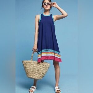 Anthropologie Akemi + Kin Crochet Trim Swing Dress / Beach Cover-up. Size Large